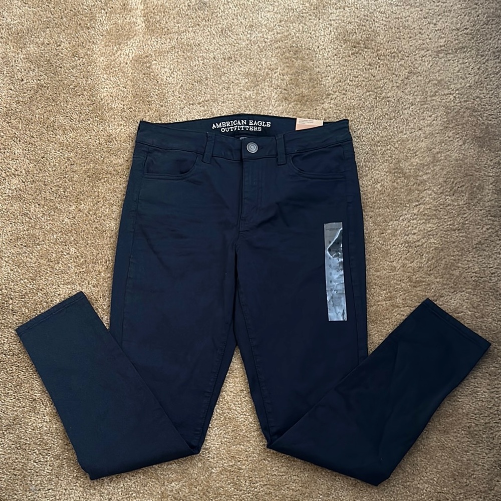 American Eagle Outfitters Women's Dark Blue Skinny Jeans